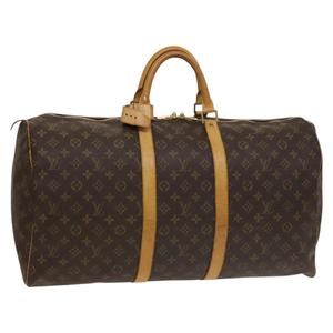 LOUIS VUITTON Monogram Keepall 55 Boston Bag M41424 LV Auth 135456